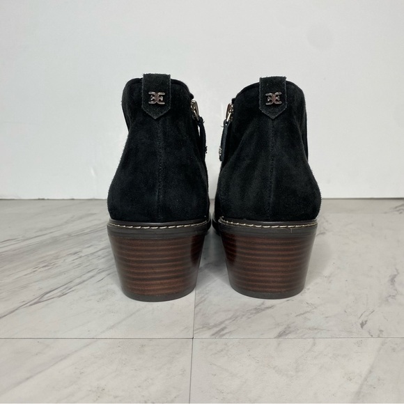 New! Sam Edelman Pryce Black Suede Bootie 11M - Picture 3 of 14